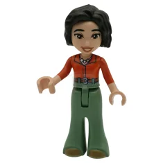 LEGO Friends Michelle - Camisa naranja rojizo, Pantalón verde arena de…