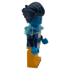 LEGO Logan - Trans-Light Blue Shoulder Armor, Bright Light Orange Legs