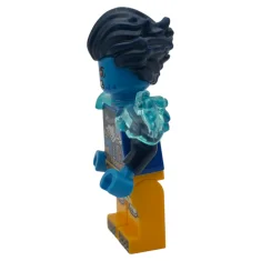 LEGO Logan - Trans-Light Blue Shoulder Armor, Bright Light Orange Legs