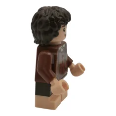LEGO Frodo Bolsón - Chaqueta Marrón Rojizo, Pies Turrón Claro