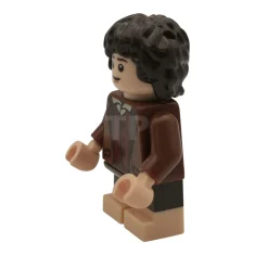LEGO Frodo Bolsón - Chaqueta Marrón Rojizo, Pies Turrón Claro