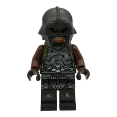 LEGO Orco - Cabeza Turrón Medio, Armadura y Casco Gris Oscuro…