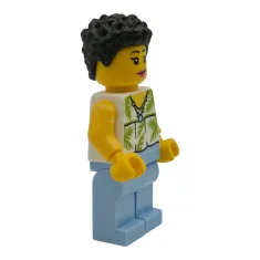 LEGO Touriste - Femme, haut blanc sans manches avec des feuilles…
