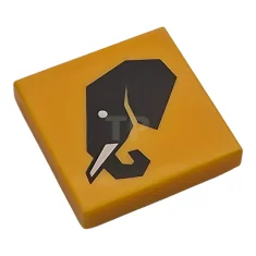 LEGO Piastrelle 2 x 2 con motivo a testa di elefante…
