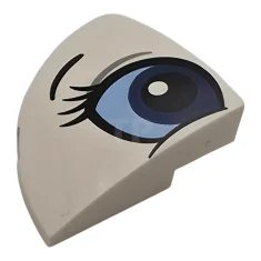 LEGO Dakpan, gebogen 3 x 3 hoekig rond met zwarte wenkbrauw,…