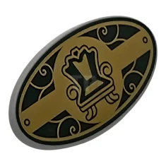 LEGO Minifigure, Shield Elliptical with Gold and Dark Green Ornate Chair…