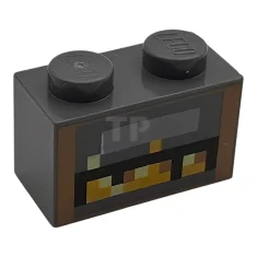 LEGO Ladrillo 1 x 2 con dibujo encendido de fumador pixelado…