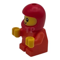 LEGO Driver Junior - Reddish Orange Body, Red Helmet (Construction Worker)