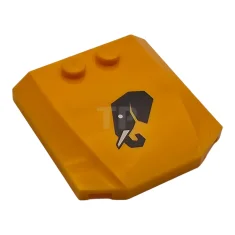 LEGO Wedge 4 x 4 x 2/3 Triple Curved with Black…