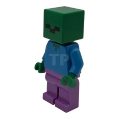 LEGO Zombie - Dark Purple Legs, Medium Azure Helmet