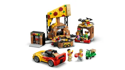 LEGO Pizzacentrale met voertuigen