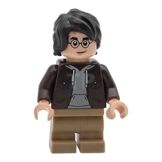 LEGO Harry Potter - Dunkelbraune offene Jacke, dunkelbraune mittlere Beine