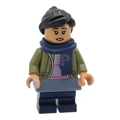 LEGO Cho Chang - Olivgrüne Jacke, dunkelblaue mittlere Beine