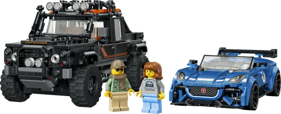 LEGO La Jaguar Project 7 et le Land Rover Defender