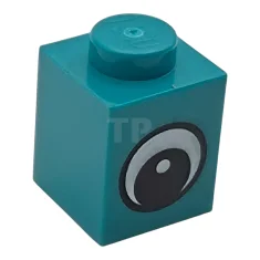 LEGO Brick 1 x 1 with Simple Eye Pattern