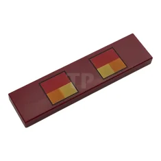 LEGO Fliese 1 x 4 mit roten, orangen und gelben Quadraten…