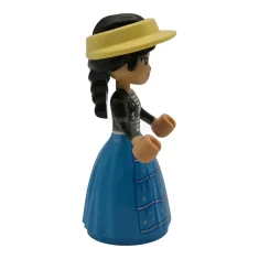 LEGO Friends Liann - Chaqueta de cuero negro, falda azul oscuro…