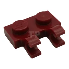 LEGO Plaat, aangepast 1 x 2 met klemmen horizontaal (open O-clips)