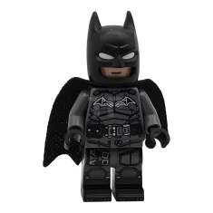LEGO Batman - Dunkelblaugrauer Anzug, Kutte mit weißen Augen, schwarze Stiefel