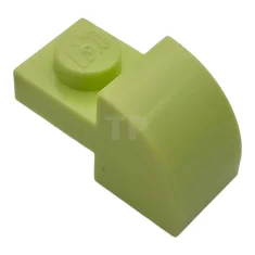 LEGO Dakpan, gebogen 2 x 1 met verzonken noppen