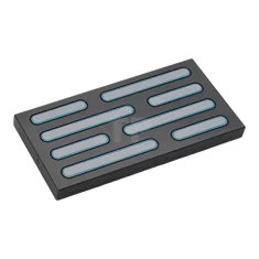 LEGO Carreau 2 x 4 avec motif d'appliques blanches et azur…