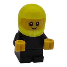 LEGO Driver Junior - Black Body, Neon Yellow Helmet (Firefighter)
