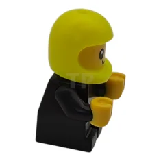LEGO Driver Junior - Black Body, Neon Yellow Helmet (Firefighter)