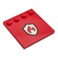 LEGO Tile, Modified 4 x 4 with Studs on Edge with…
