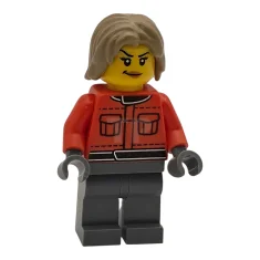 LEGO Formula 1 Pit Crew Member - Female, Reddish Orange Racing…