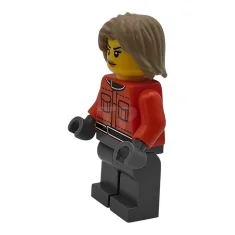 LEGO Formula 1 Pit Crew Member - Female, Reddish Orange Racing…