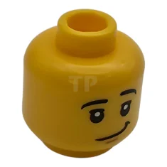 LEGO Minifigure, tête, sourcils noirs à double face, fossette de menton…
