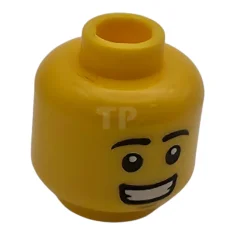 LEGO Minifigure, tête, sourcils noirs à double face, fossette de menton…