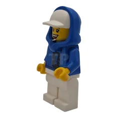 LEGO Voetbalspektakel - vrouw, blauwe hoodie met zwart FIFA WK 2026-logo,…