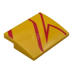 LEGO Slope 3 x 4 x 2/3 Curved with Zigzag Stripes…