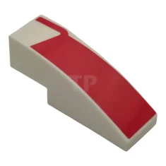 LEGO Slope, Curved 3 x 1 with Red Panel and Line…