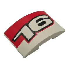 LEGO Slope 6 x 4 Double Curved with '16' Pattern -…