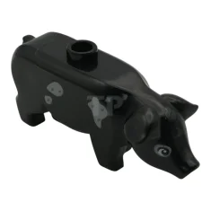 LEGO Pig with White Eyes, Dark Bluish Gray and Light Bluish…
