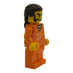 LEGO Police - City Jail Prisoner Male, Orange Prison Jumpsuit, Dark…