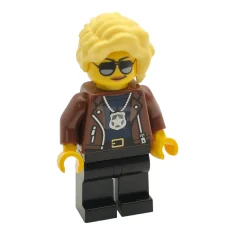 LEGO Police - City Detective Female, Reddish Brown Jacket, Black Legs,…
