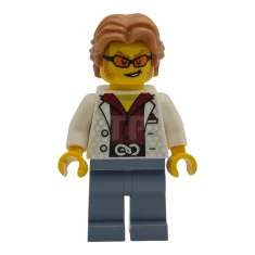 LEGO Police - City Bandit Crook Male, White Vest, Medium Nougat…
