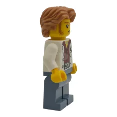 LEGO Police - City Bandit Crook Male, White Vest, Medium Nougat…