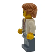 LEGO Police - City Bandit Crook Male, White Vest, Medium Nougat…
