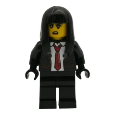 LEGO Police - City Bandit Crook Female, Black Tuxedo with Red…