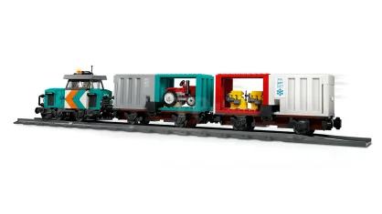 LEGO Harbor Freight Train with Crane & Truck