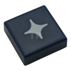 LEGO Baldosa de 1 x 1 con diseño de estrellas blancas…