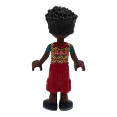 LEGO Friends Zac - Yellow Top with Geometric Shapes, Red Cropped…