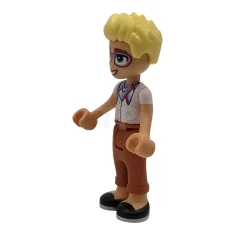 LEGO Friends Olly - White Shirt with Bandana, Dark Orange Trousers,…