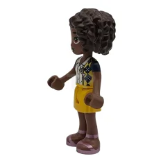 LEGO Aliya, de la serie «Friends»: chaleco azul oscuro con diamantes…