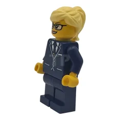 LEGO Passenger Plane Pilot - Female, Dark Blue Suit with Tie,…