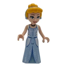 LEGO Aschenputtel – hellhellblaues und metallisch hellblaues Kleid, leuchtend hellorangefarbene Haare,…